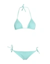 Delfina Woman Bikini Turquoise Size Xl Nylon, Elastane In Blue