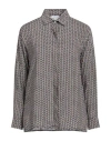 Delfina Woman Shirt Midnight Blue Size M Viscose In Blue
