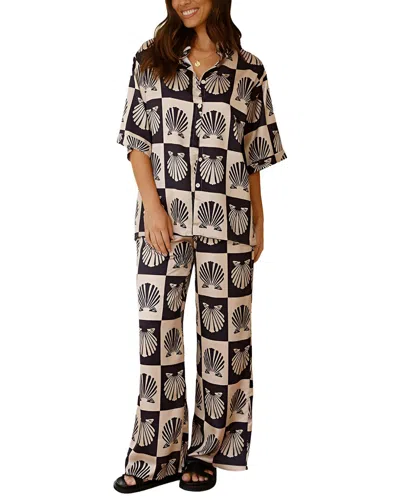 Deli S 2pc Shirt & Pant Set In Black