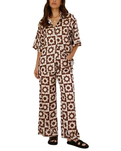 Deli S 2pc Shirt & Pant Set In Brown