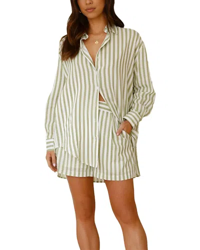 Deli S 2pc Shirt & Short Set In Brown