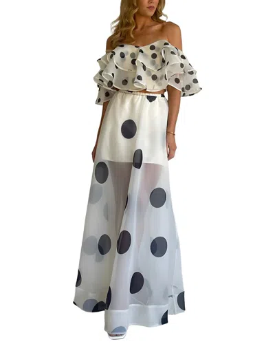 Deli S 2pc Top & Skirt Set In White