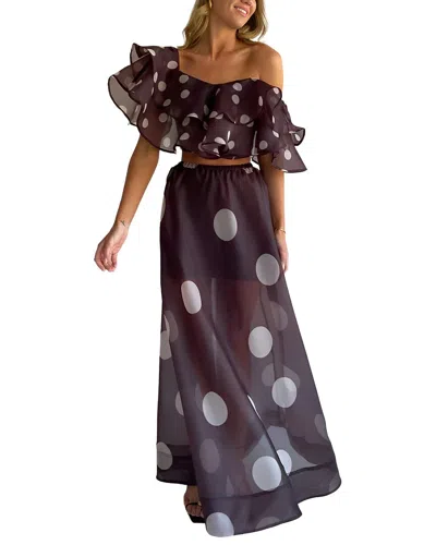 Deli S 2pc Top & Skirt Set In Brown