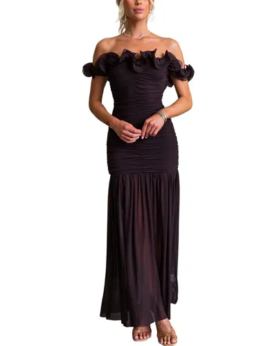Deli S Off-the-shoulder Maxi Dress In Black