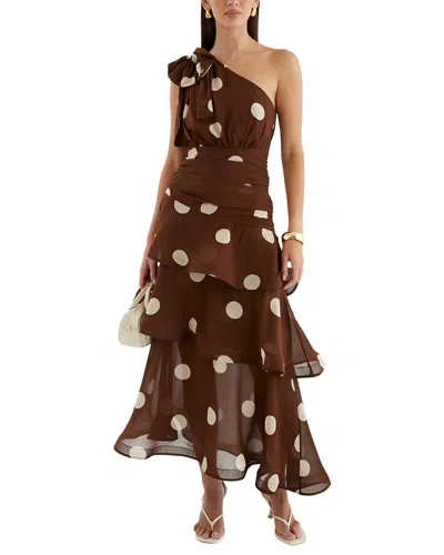Deli S Printed Maxi Dress In Brown