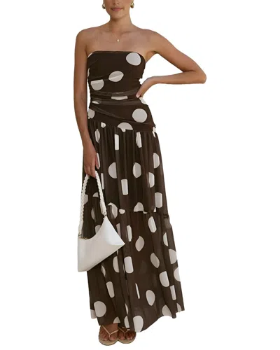 Deli S Printed Maxi Dress In Brown