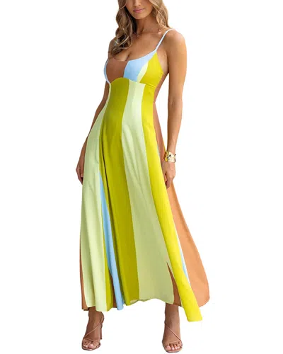Deli S Printed Maxi Dress In Yellow