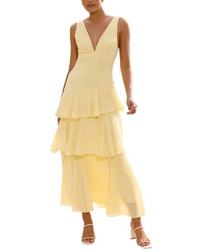 Deli S Solid Maxi Dress In Yellow