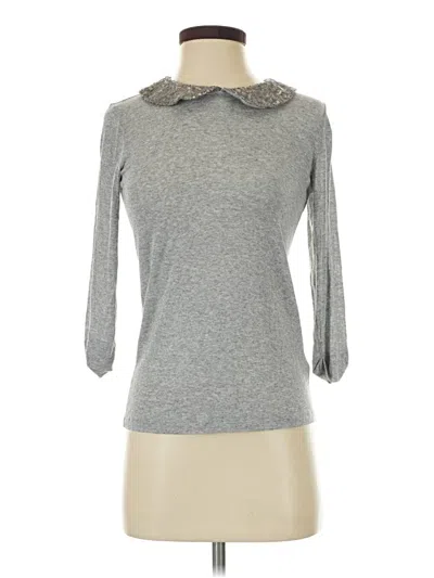 Pre-owned Delia's 3/4 Sleeve Top Gray Turtleneck Tops