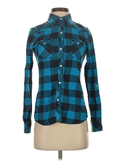 Pre-owned Delia's Long Sleeve Button Down Shirt In Teal