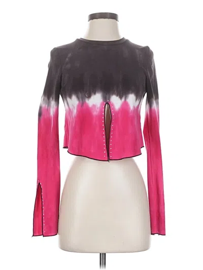 Pre-owned Delia's Long Sleeve Top Pink Mock Neckline Tops
