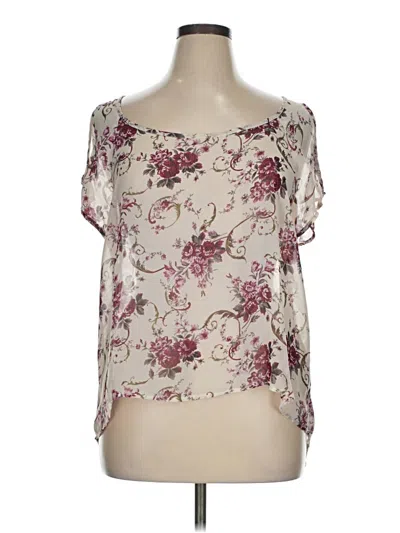 Pre-owned Delia's Short Sleeve Blouse In Ivory