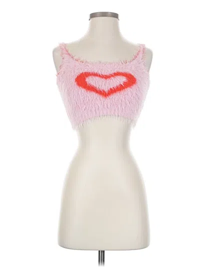 Pre-owned Delia's Sleeveless Top Pink Sweetheart Neckline Tops