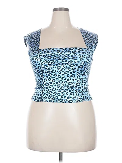 Pre-owned Delia's Tank Top Blue Strapless Neckline Tops