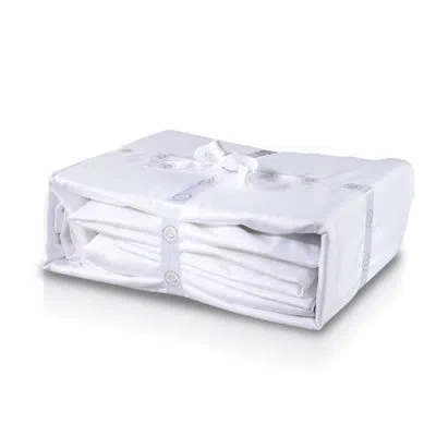 Delilah Home 100% Organic Cotton Bed Sheets In White