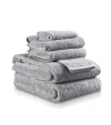 Delilah Home Bath Towel 6 Piece Set In Gray