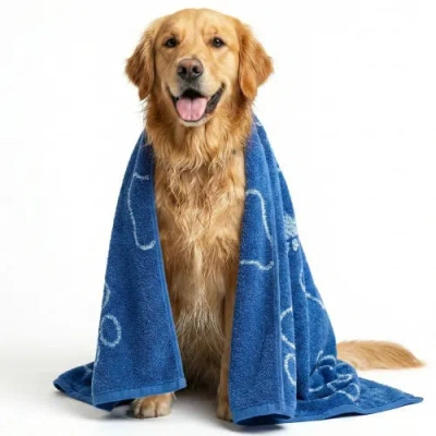 Delilah Home Drytek Dog Bath Towel In Navy