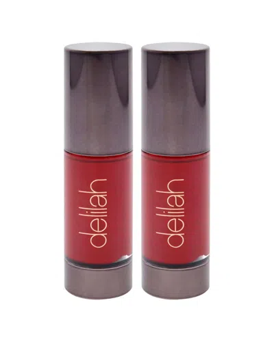 Delilah Women's 0.24oz Flame Colour Intense Liquid Lipstick - Pack Of 2