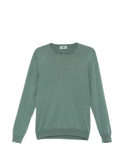Della Ciana Crew Neck Long-sleeve Sweater In Green