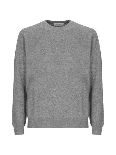 Della Ciana Crew-neck Ribbed-trims Sweatshirt In Gray