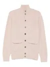 Della Ciana Flap-pocket Buttoned Cardigan In Neutral