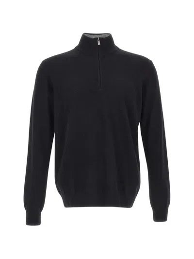Della Ciana Half-zip Sweater In Black