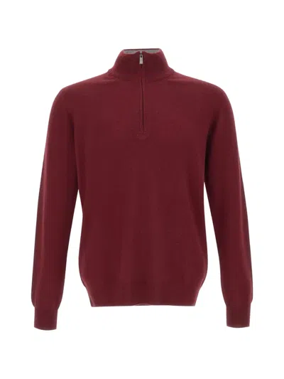 Della Ciana Half-zip Sweater In Red