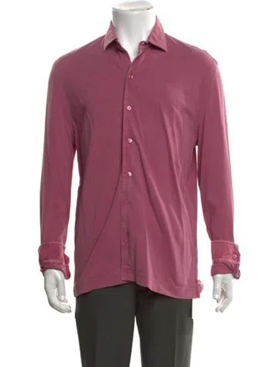 Pre-owned Della Ciana Long Sleeve Shirt In Pink