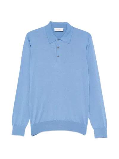 Della Ciana Long-sleeve Polo Shirt In Multi