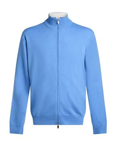 Della Ciana Man Cardigan Light Blue Size 36 Merino Wool, Cashmere