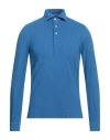 Della Ciana Man Polo Shirt Blue Size 36 Cotton