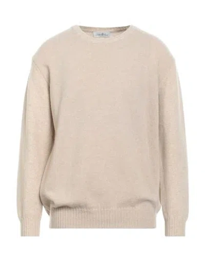Della Ciana Man Sweater Beige Size 50 Merino Wool In Multi