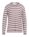 Della Ciana Man Sweater Brick Size 46 Linen, Tussah Silk In Red