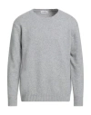 Della Ciana Man Sweater Light Grey Size 44 Merino Wool In Gray