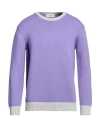Della Ciana Man Sweater Mauve Size 46 Merino Wool, Cashmere In Purple