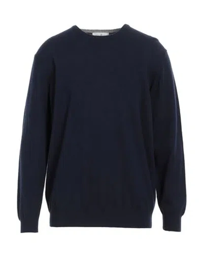 Della Ciana Man Sweater Navy Blue Size 46 Merino Wool, Cashmere In Black