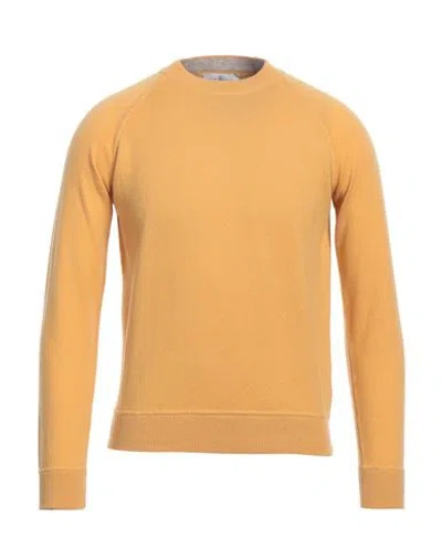 Della Ciana Man Sweater Ocher Size 40 Cashmere In Yellow