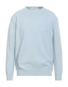 Della Ciana Man Sweater Sky Blue Size 48 Merino Wool