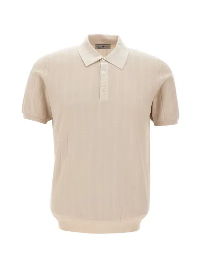 Della Ciana Maxi-ribbed Cotton Polo Shirt In Neutral