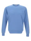 Della Ciana Ribbed Crew Neck Sweater In Blue