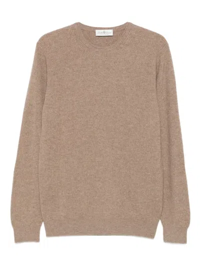 Della Ciana Ribbed Sweater In Brown