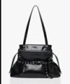 Dell'est Medium Chic Leather Handbag In Black