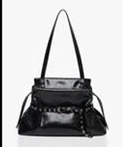 Dell'est Medium Chic Leather Handbag In Black
