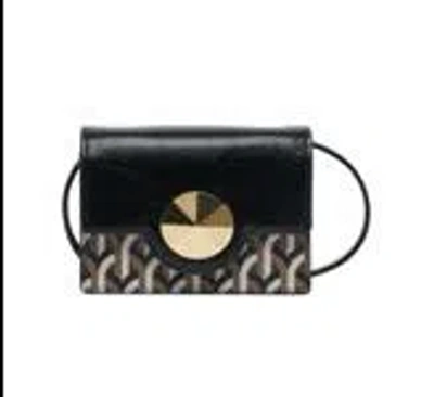 Dell'est Mini Gotica Pattern Strap Pouch Handbag In Black