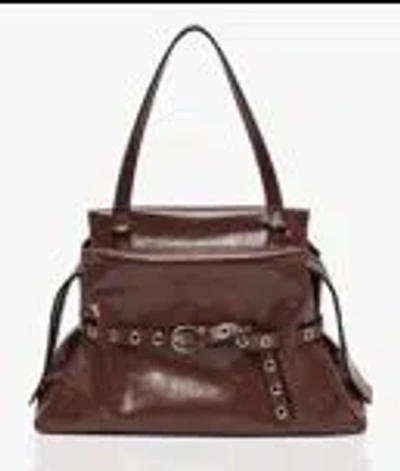 Dell'est Mini Leather Handbag In Brown