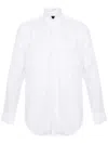Dell'oglio Band-collar Linen Shirt In White