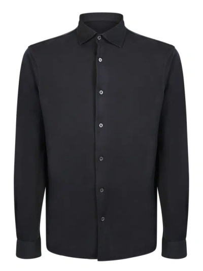 Dell'oglio Black Dyed Jersey Shirt