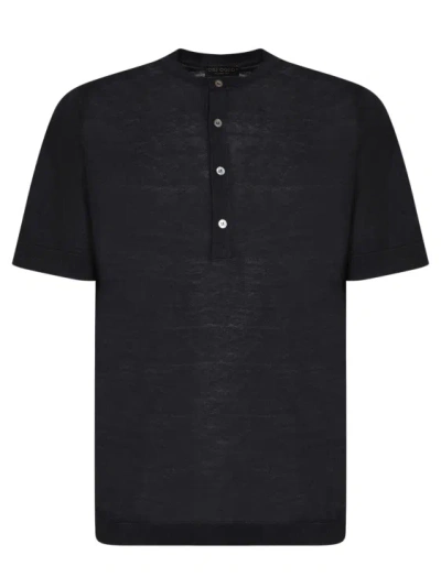 Dell'oglio Black Serafino Shirt