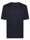 Dell'oglio Blue Classic Crew Neck Soft Cotton T-shirt In Blue