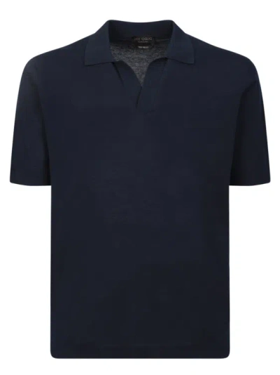 Dell'oglio Blue Cotton Polo Shirt